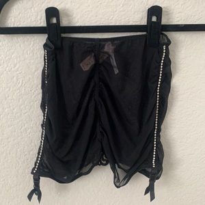 Victoria secret sexy lingerie sheer skirt - blk
